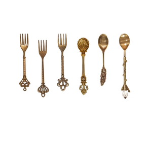 Advantage Qualité Laiton Fourchette Cuillère 6 Pièces Vente Chaude pour Table Party Giveaways Produit de Haute Qualité - Product Image 5