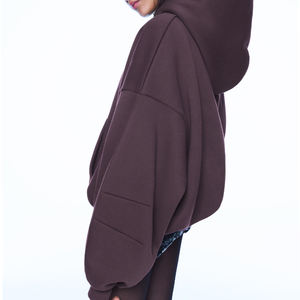 Sweat-shirt à capuche en polaire de qualité supérieure pour femmes, prix de gros en vrac, fabrication en usine, sensation de luxe, couture de qualité, personnalisation OEM/ODM, marque personnalisée - Product Image 4