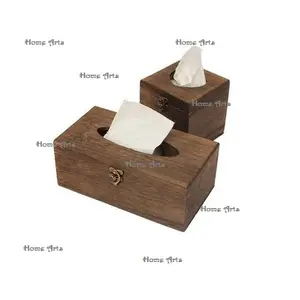 Juego de 2 Cajas de Almacenamiento para Servilletas de Madera de la Más Alta Calidad, Diferentes Formas y Tamaños, al Precio Más Bajo - Product Image 1