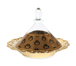 Tazón de tuerca de diseño Premium chapado en oro en relieve de latón Tazón de chocolate Mini estilo moderno de alta calidad Tazón de Venta caliente de lujo - Product Image 4