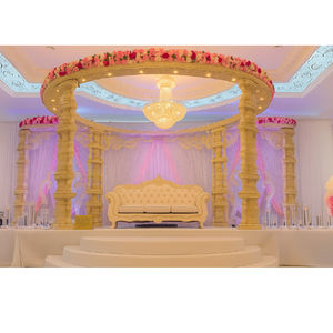Mariage indien inspirant en bois Ishani Mandap Maharaja Style bois Mandap Royaume-Uni indien rond Grand palais StyleDST Exportations - Product Image 1