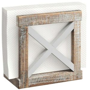 Porte-serviettes de haute qualité Base en bois Conception en métal Maison, hôtel et restaurant Décoration de table Article utilitaire - Product Image 1