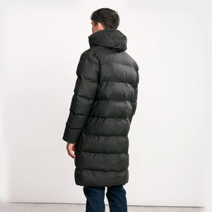 Men's Premium High Quality <b>Canvas</b> <b>Long</b> Length Waterproof Puffer Jacket Stand-Up Hood Custom Logo Printing Winter Wear Trending - Product Image 4