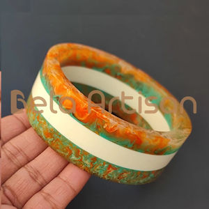 Brazalete de resina hecho a mano, Estilo Vintage, pendientes de araña de latón de calidad de exportación, joyería de fiesta para minoristas - Product Image 4