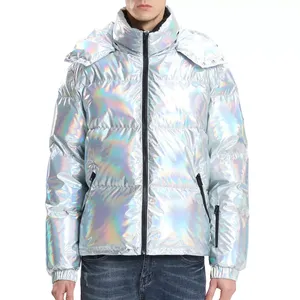 2024 mode coréenne hiver Parka veste pour hommes femmes chaud solide bulle manteau épais noir lapin embellissement grande taille toile - Product Image 5