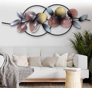 Décoration murale ronde en métal de luxe pour la maison hôtel Restaurant salon décoration couleur or cercle Design mural suspendu Art - Product Image 3