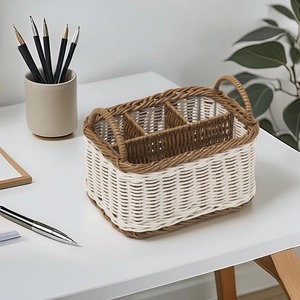 Natural Rattan Oval <b>Basket</b> for the Dining <b>Table</b> Handmade Eco-Friendly Modern Multi-Purpose Artex Green Earth Made in Hanoi - Product Image 4