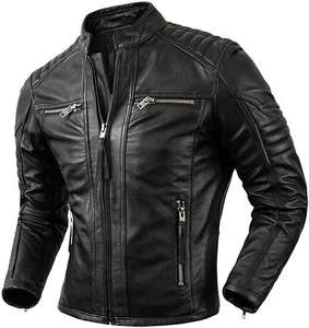 Veste en cuir respirante pour homme, style décontracté, vente chaude, veste en cuir légère pour homme, veste d'hiver en cuir pour homme - Product Image 1