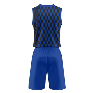 Uniforme de baloncesto cómodo de talla grande para hombre, ropa deportiva sin mangas para exteriores para adultos, conjuntos estampados transpirables - Product Image 2