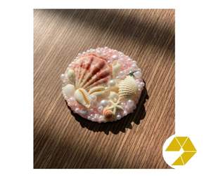 Finest Vietnam Seashell <b>Mirror</b> with Natural Shells Compact In Bulk Mini Seashell <b>Mirror</b> for Coastal Summer Home Elegance - Product Image 3