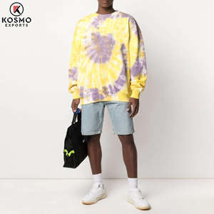 เสื้อสเวตเชิ้ตมัดย้อมสำหรับผู้ชายผ้าคอตตอนน้ำหนักเบาระบายอากาศได้ดีแห้งเร็วพิมพ์ลาย6XL ไซส์ - Product Image 6