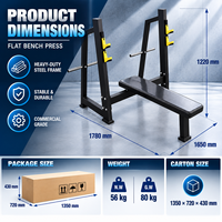 Rack de musculation BN Commercial Gym, structure en acier Q235 haute résistance, avec banc plat, équipement de gym