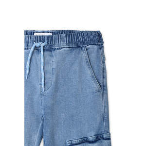 Pantalones cargo de mezclilla para niños cómodos y elegantes - Product Image 1