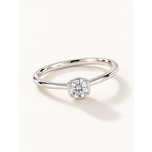 18K <b>Gold</b> Plated Rose <b>Gold</b> CZ Solitaire <b>Ring</b> Romantic Copper Jewelry - Product Image 1