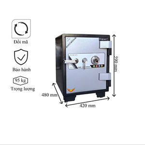 Caja fuerte ignífuga e impermeable EN-59C con cerradura mecánica, apta para uso doméstico/comercial - Product Image 2