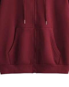 Sweat à capuche zippé marron pour femme, sweat-shirt à capuche décontracté surdimensionné, veste en polaire douce, streetwear d'hiver, mode - Product Image 5