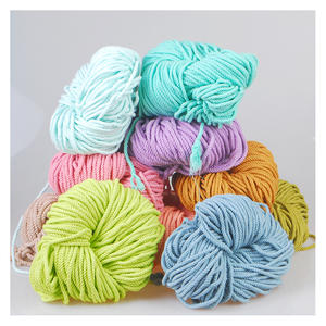 [Misoknit] 25 cordon en macramé coloré 3mm 4mm 5mm cordon en macramé en coton pur de la plus haute qualité nouveau meilleur article de vente - Product Image 1