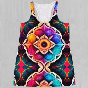 Camiseta sin mangas con estilo Premium para mujer, ropa informal de tela elástica sin mangas de talla grande 100% de poliéster con sublimación personalizada - Product Image 1