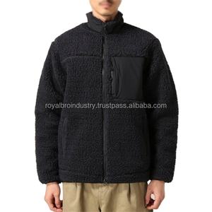 แจ็กเก็ตมีฮู้ดกลับด้านสำหรับผู้ชายเสื้อแจ็คเก็ตขนสัตว์แบบวินเทจสำหรับฤดูใบไม้ร่วง - Product Image 4