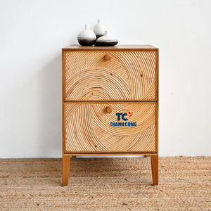 ARMARIO DE RATÁN Natural con puertas y estantes duales, perfecto para la decoración del complejo, entrada al hogar o sala de estar - Product Image 2