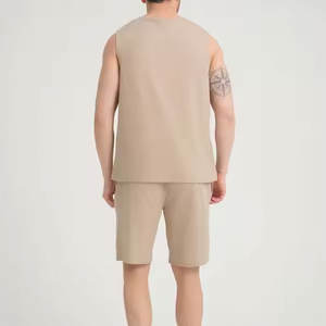 Novedad de verano 2025, chándal transpirable para hombre de gran venta, conjunto corto de diseño impreso con logotipo personalizado a la moda - Product Image 6