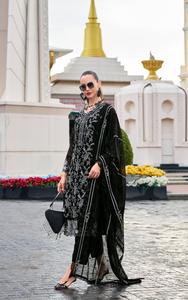 Rayón bordado con encaje Naznin Dupatta Ready-Made Party Salwar Kameez Colección de trajes para adultos - Product Image 3