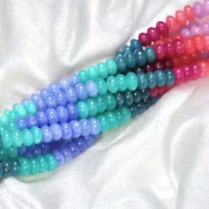 Cuentas de piedras preciosas de Rondelle lisas de cuarzo rosa de goma de mascar natural, cuentas de piedra pulida suelta de 8mm para fabricación de joyas al por mayor - Product Image 3