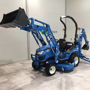 Mini-tracteur tondeuse à gazon LS 4x4 avec chargeur frontal et pelle arrière, machine agricole compacte - Product Image 2