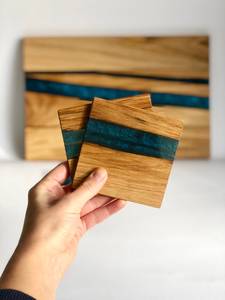 Bloque de cortar hecho a mano de madera rectangular, cocina, uso doméstico, respetuoso con el medio ambiente, Apto para lavavajillas, diseño Premium, tabla para cortar alimentos - Product Image 3