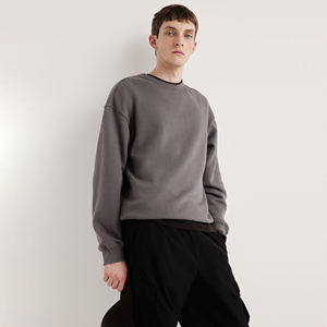 Logo personnalisé 400Gsm surdimensionné col rond hommes polaire sweat à capuche couleur unie 3D brodé cravate-teint pour hiver automne - Product Image 4