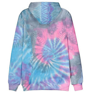 Sweats à capuche Tie Dye légers de couleur personnalisée pour hommes utilisation en extérieur Sweats à capuche Tie Dye pour hommes surdimensionnés - Product Image 3