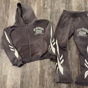 ชุดวอร์มพิมพ์ลายสำหรับทุกเพศชุดสตรีทแวร์มีฮู้ดแห้งเร็วระบายอากาศได้ดีพิมพ์ลายโลโก้ตามสั่งสำหรับฤดูหนาว - Product Image 5