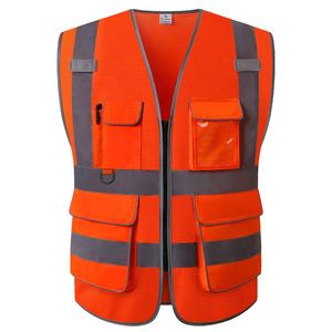 Security Reflective Vest Pockets Design Reflective Outdoor-<b>Traffic</b> Vest High Visibility Mesh Reflective Safety Vest - Product Image 5