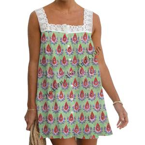 Robe tunique indienne de style bohème en coton à imprimé floral respirante, vêtements pour femmes, vêtements indiens et pakistanais, tenue quotidienne pour filles - Product Image 3