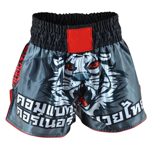 Pantalones cortos de kickboxing de satén ligeros personalizados para adultos y jóvenes equipo de lucha Muay Thai boxeo ropa de artes marciales - Product Image 4