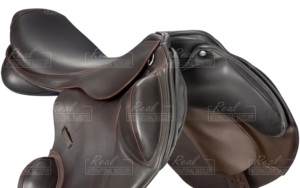 Silla de montar premium para doma inglesa, de cuero genuino, cómoda, para carreras y equitación. - Product Image 3