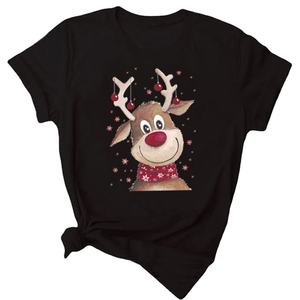 Design ample et ample pour femmes pour un confort maximal T Shirt de Noël Holiday Design OEM ODM Personnalisable - Product Image 3