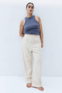 2025 nouvelle dernière conception de qualité supérieure couleur Beige clair ample ajusté entraînement coton Joggers pantalon pour femmes - Product Image 2