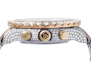 Montre-bracelet pour homme en moissanite VVS, style hip-hop, entièrement sertie de diamants, à quartz analogique, boîtier et bracelet en acier inoxydable, bijoux de mode de luxe G - Product Image 4