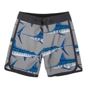 INDEX Pantalones cortos de baño con estampado de pez marlin azul para hombre, de secado rápido, UPF 50, ropa de pesca - Product Image 3