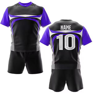 Uniforme de Rugby Personalizado Transpirable 100% Poliéster para Unisex, Diseño Profesional, Conjunto de Jersey para Club Escolar, Antibacteriano y Ecológico - Product Image 1