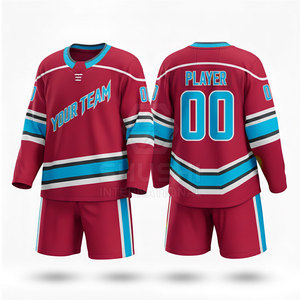 Tenues de hockey sur glace professionnelles, entièrement personnalisées, kit de sublimation, service OEM, respirant, séchage rapide, taille adulte - Product Image 4