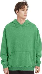 Sudadera con capucha de gran tamaño para hombre de alta calidad del fabricante, 100% algodón pesado con lavado ácido en blanco personalizado para otoño - Product Image 2