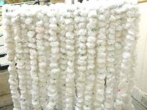 Guirnalda de caléndula blanca, colgante decorativo, guirnalda de fondo, cadena decorativa, Nikha pardha, guirnalda de flores - Product Image 2