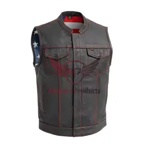 Premium Wholesale Plus Size Vests for Men - Stylish Genuine Leather Coat - British Casual Design - 100% Natural Cowhide Leather