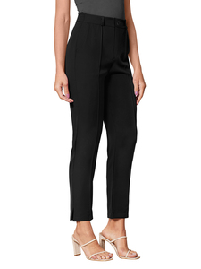Pantalon noir léger 100% coton pour un usage décontracté avec une taille personnalisée disponible à un prix abordable - Product Image 6