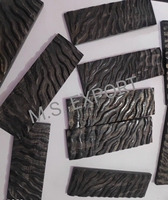 Écailles de corne de buffle polies sur mesure de haute qualité, motif rayé doré, matériau artisanal en corne naturelle, durable et fait main