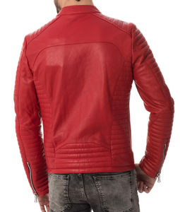 Qualité supérieure Nouveau design Confortable OEM Tissu doux Fabriqué Vestes en cuir coupe-vent pour hommes Street Wear Style à vendre - Product Image 3