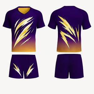 Ensemble d'uniformes de volley-ball personnalisés | Vêtements de sport respirants à séchage rapide | Kit d'entraînement d'équipe avec impression de logo personnalisée - Product Image 4