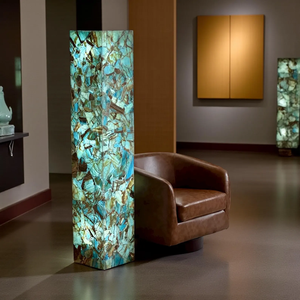 Lampe LED en résine faite à la main en forme de fleur, veilleuse, design de statue de plongée, thème sous-marin, cadeau pour la fête des mères, lampe en agate, sac en pierre - Product Image 1